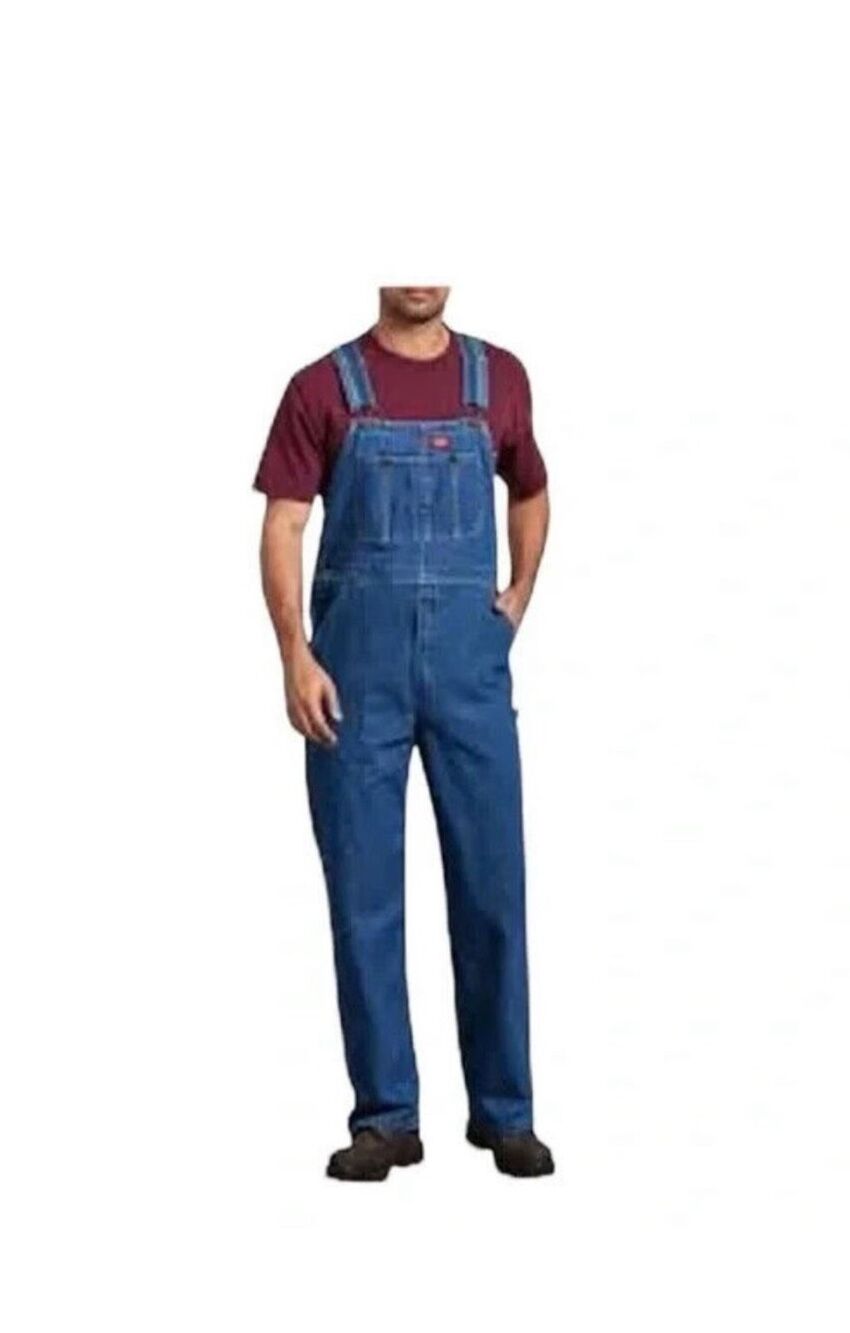 NWT Dickies bib overalls 2xl mens dark wash outdoor rugged